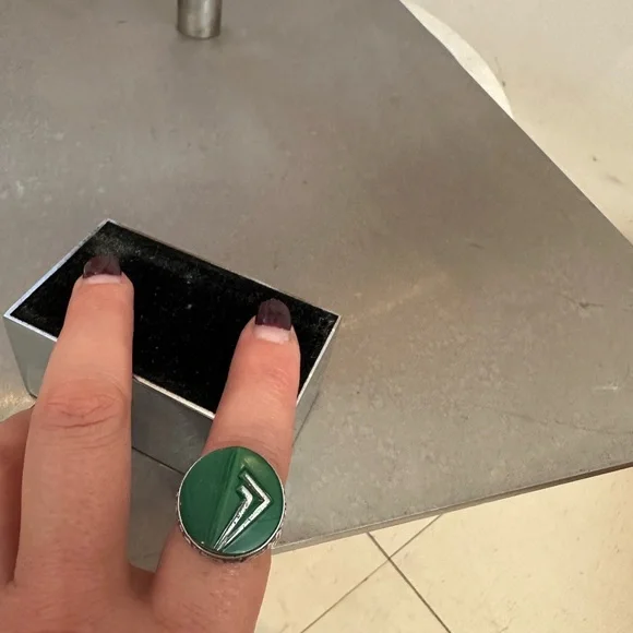 Art Deco style ring - sterling-size 7 - Picture 9 of 9